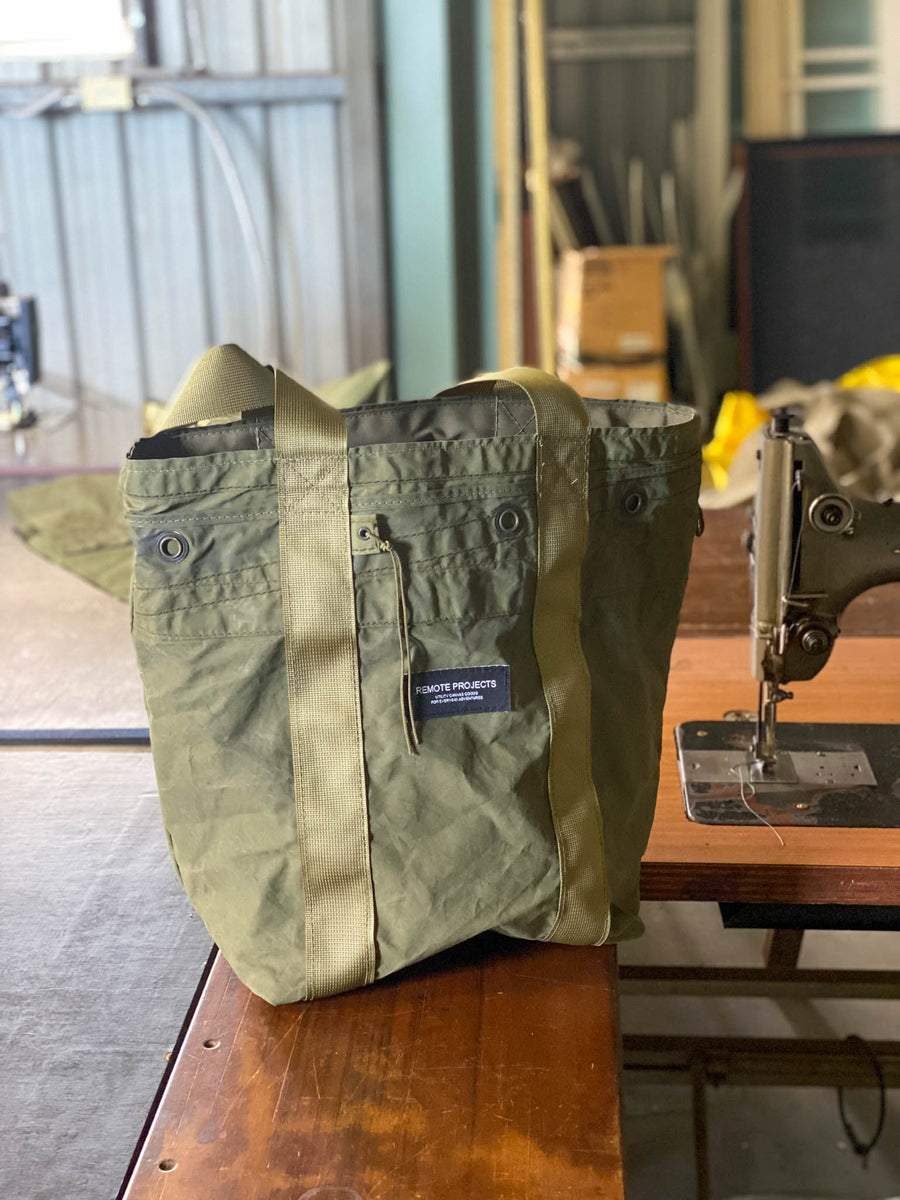 UPCYCLED MILITARY TENT TOTE [1 of 10]